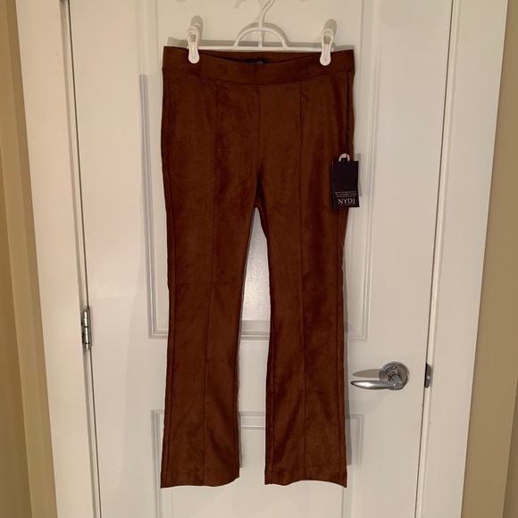 NYDJ NEW Stretchy Faux Suede Pull On Bootcut Pants Size 2 - Picture 2 of 9